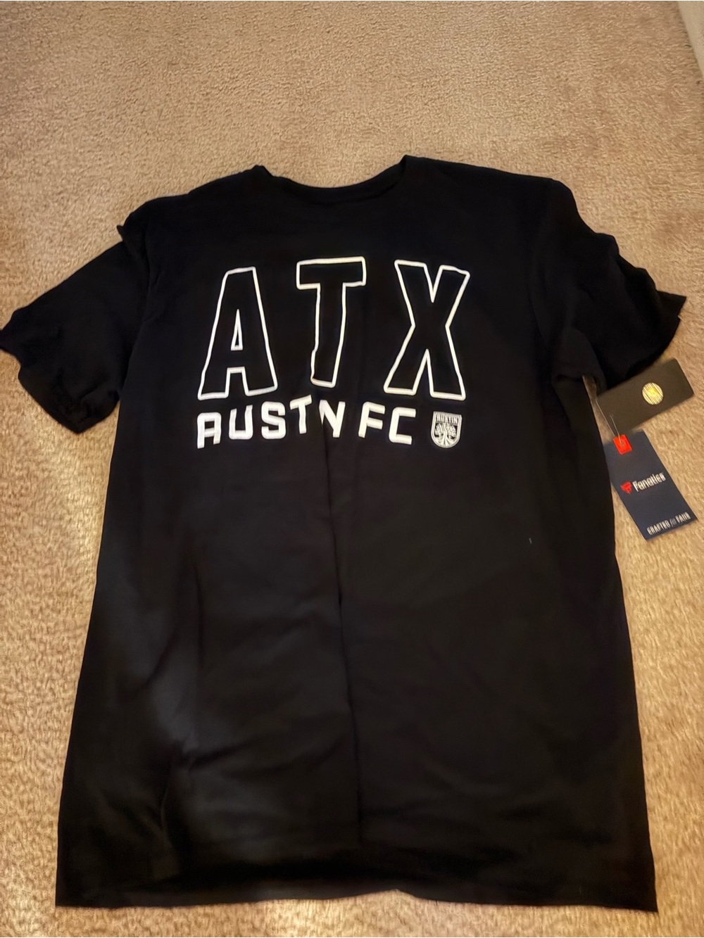 Austin fc ATX SOCCER fanatics Men's Black Graphic T-Shirt
